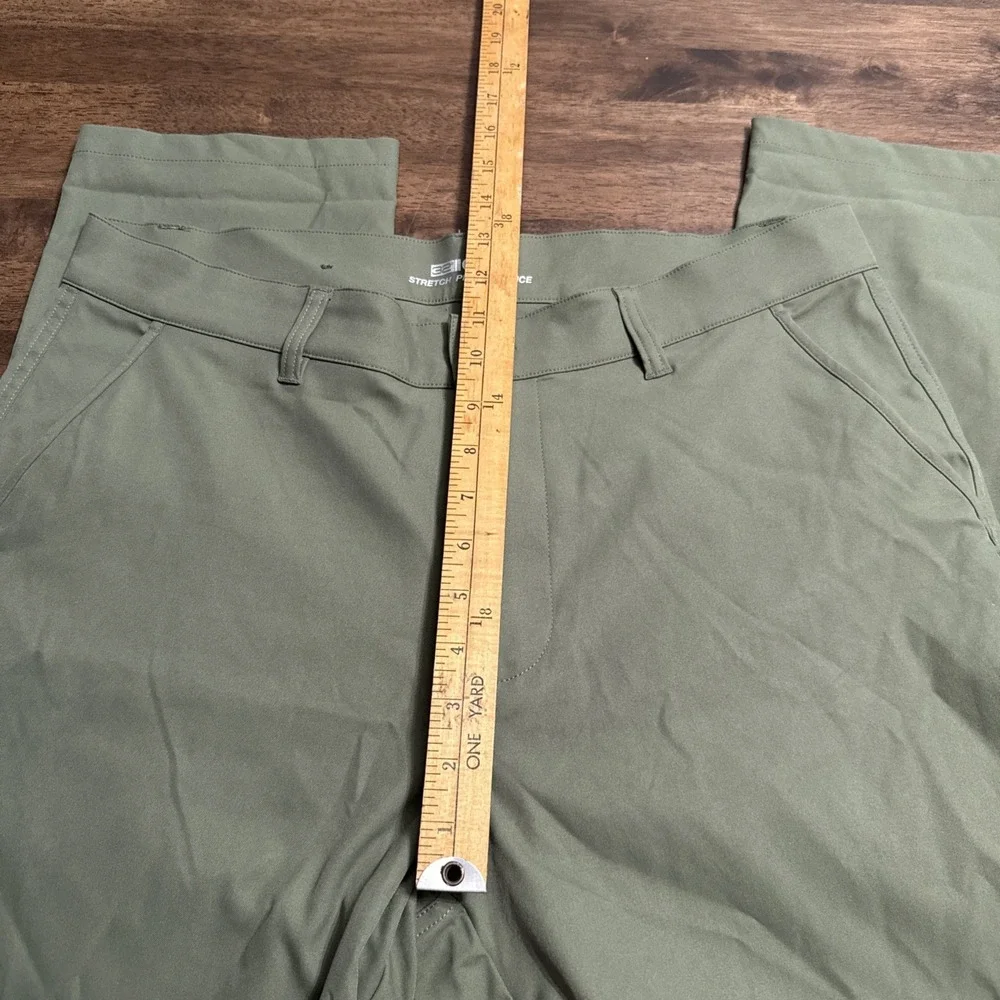 32 Degrees Cool Stretch Performance Pants Mens 34x29 Olive Green NWOT